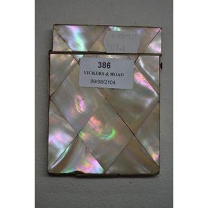 Mother of pearl card case for restoration, approx 10 cm x 8 cm