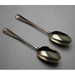 Pair of Crested Sterling Silver Spoons, London 1904-1905 - Flatware ...