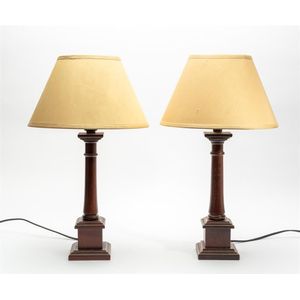 Laura Ashley Wood Bedside Lamps with Silk Shades - Lamps - Table & Desk ...