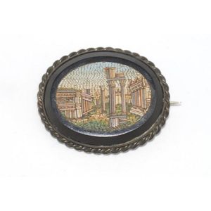 Millefiori Mosaic Brooch - Late 19th. C. deals