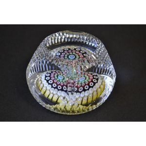 Whitefriars concentric millifiori faceted paperweight, dated…