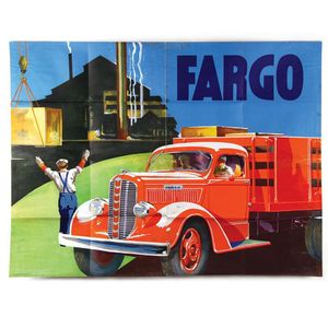 A large original 1939 Fargo advertising lithographed poster.…