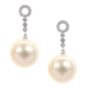 Jumbo Black Freshwater cultured pearl outlet stud earrings on silver posts; 10.50 - 11.00mm.