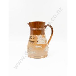 Rd Lambeth stoneware Thorne's Scotch Whisky jug, glaze rub to…