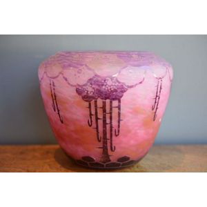 Large bulbous cameo glass Charder vase a Schneider Le verre&hellip;