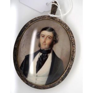 Good Australian 19th century portrait miniature in a silver…