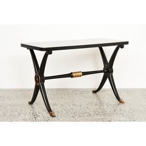Maison Jansen, parcel-gilt and ebonised side table, c. 1970,…