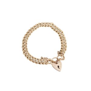 Sterling Oval Link Charm Bracelet with textured links and engraved heart