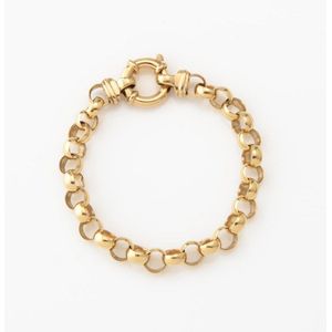 A belcher link bracelet. 9ct gold. Weight 22.4 grams. Length 19.…