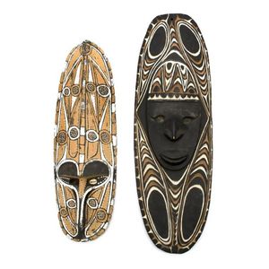 New Guinea tribal artefacts, masks and helmets - price guide and