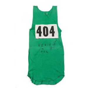 Ben Jipcho's Running Singlet, with number '404' pinned on…