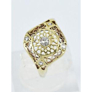 Green & Cognac Multi Color Diamond Designer Ring Prism Jewel 0.25Ct Blue Yellow