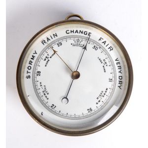 WEATHER INDICATOR ANEROID BAROMETER BY SHORT & MASON c1915 – Vavasseur  Antiques