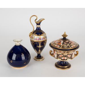 Royal Crown Derby Blue & Gilt Porcelain Set - Royal Crown Derby - Ceramics