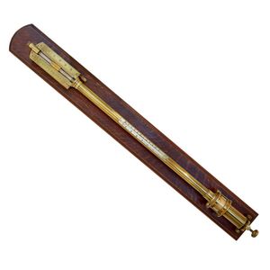 A 19th century Pastorelli & Rapkin stick barometer, the brass…