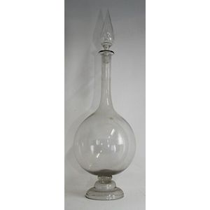 A large pharmacy window display carboy with swan neck. 95 cm…