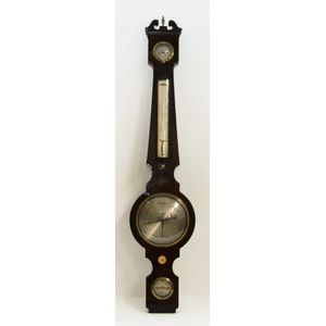 A mahogany cased English wall barometer. Maker: Richard…
