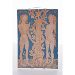 Three Hungarian Religious Plaques, Mid 20th Century, terracotta,…