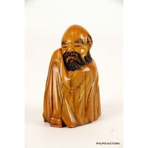 Nineteenth Century Sleeping Monk Figure - Ivory - Oriental