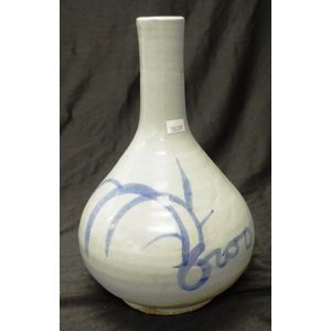 Antique Japanese ceramic vase blue and white hand painted…