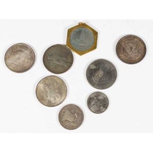 Collection early USA silver coins including 1889 1 X $1; 1921 1…