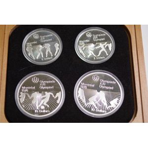 Canadian 1976 Olympics proof set silver coins including 2@$5,…