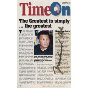 Football Autographs, noted Carji Greeves, Muhammad Ali (inside…