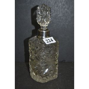 Crystal Perfume Bottle with Silver Collar - Scent Bottles - Costume ...