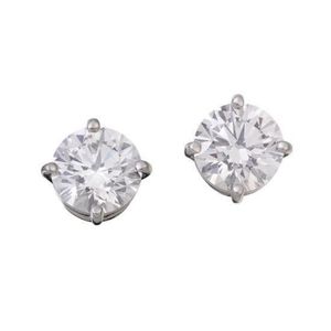 Tiffany & Co. Platinum Diamond Studs (2.26 & 2.25 ct) - Earrings ...