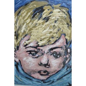 DAVID BROMLEY 'Portrait of a Young Boy' oil on canvas, signed…