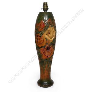 Jane Brenkley (NZ 1882-1973) roses carved and painted table…