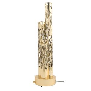 Stephen Daly table lamp, three metal tubes on a circular base…