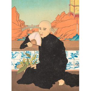 A woodblock print by Paul Jacoulet (1896-1960), 29.6 x 39 cm