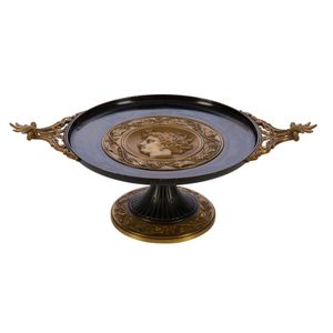 A French neo-classical bronze tazza, circa 1900, of typical…