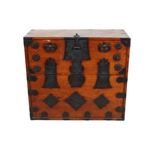 Korean Drop Front Blanket Chest - Early 20thC Korean Drop Front Blanket Chest - Early 20thC