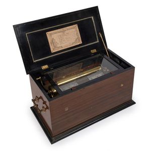 An impressive antique organ box by Samuel Troll with 33 cm…