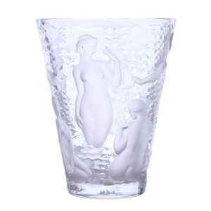 Lalique Ondines Nude Vase, 24 cm High - French - Glass