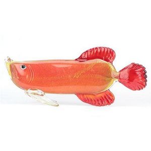 Murano red salmon figure with aventurine detail. condition good,…