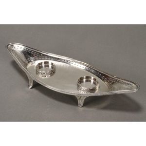 Edwardian adjustable sterling silver inkstand, hallmarked,…