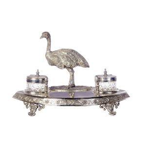 A Victorian silver plate ink stand for the Australian market,…
