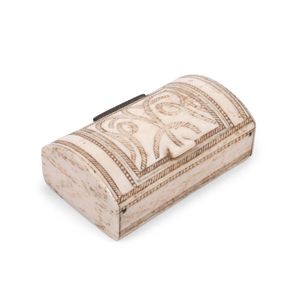 A Colonial Australian sailor's snuffbox, carved whalebone with…