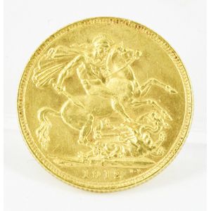 Australia: 1912 gold sovereign, Sydney mint. Weight 8grams.