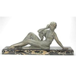 Spelter & marble figure, after Chiparus modelled as a young…