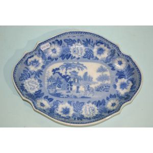 18th century Rogers blue and white zebra and 'Pagoda'…