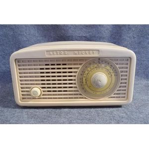 An Astor Mickey in white Bakelite 240v missing back serial…