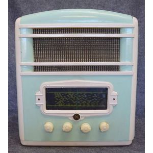 An AWA 'The Fisk' Radiola timber cased valve radio, painted…
