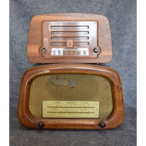 A Musicmasters and Emerson timber cased valve mantle radios…
