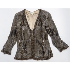 Metallic Beaded Evening Jacket by George Gross - Clothing - Women's ...