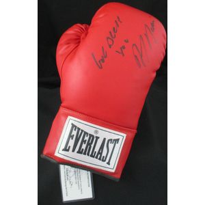 James Bonecrusher Smith Signed Everlast Boxing Glove: Champion 1986-87  Inscription