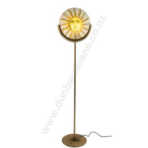 Piero Fornasetti, a rare gilt floor lamp featuring reverse…